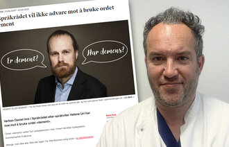 Bildet viser en faksimile av en artikkel og et bilde av innleggsforfatteren