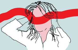 Bilde viser forskremt sykepleier