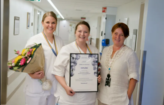 Bildet viser Kamilla Solvang, Thea Anseth og Helen Kvalheim.