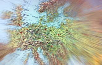 Bildet viser et kart over Europa.