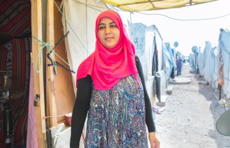 Maha, syrisk sykepleier i flyktningleir i Libanon