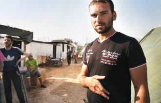 Ung mannlig syrisk flyktning i Libanon