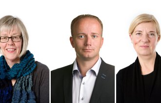 Bildecollage av alle de tre statsrådene