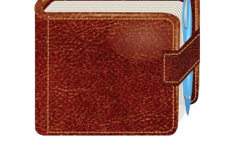 Illustrasjonen viser en lukket dagbok.