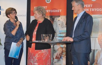 Erna Solberg og Jonas Gahr Støre i debatt