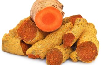 Bildet viser tørket gurkemeie