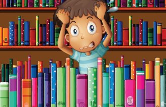 Tegning av frustrert gutt/mann som river seg i håret