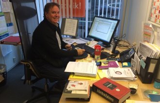 Rådgiver Kjell-Ivar Løkken ved NSFs fylkeskontor i Østfold