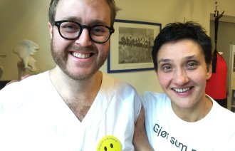 Sigurd Myhre Halvorsen, Urszula Jadczak, Lovisenberg diakonale sykehus Bildet viser Sigurd Myhre Halvorsen og Urszula Jadczak.