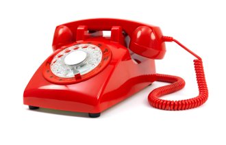 Bilde av rød telefon