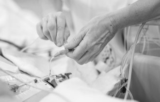 Nærbilde av sentralt venekateter