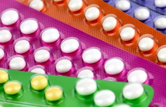 Brett med p-piller Bildet viser brett med p-piller