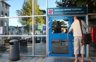 Inngangspartiet ved sykehuset Østfold i Fredrikstad