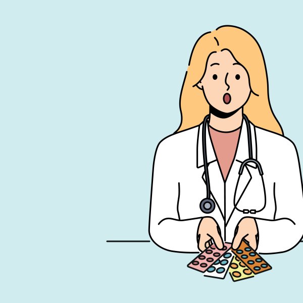 Illustrasjonen viser en kvinnelig helsearbeider.