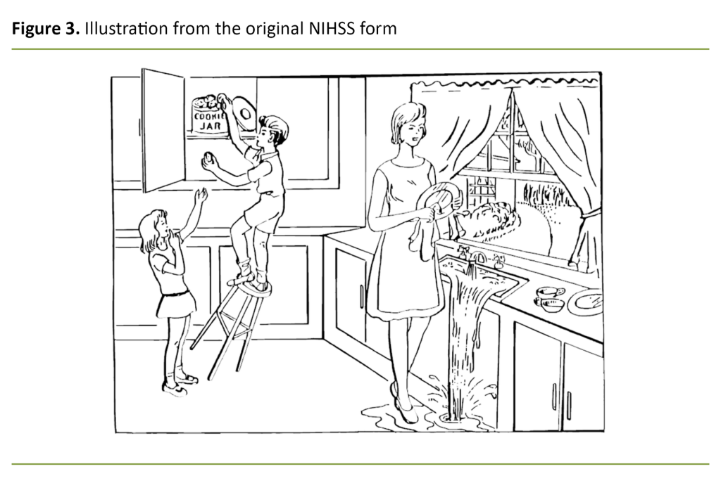Figure 3. Illustration from the original NIHSS form Figure 3. Illustration from the original NIHSS form