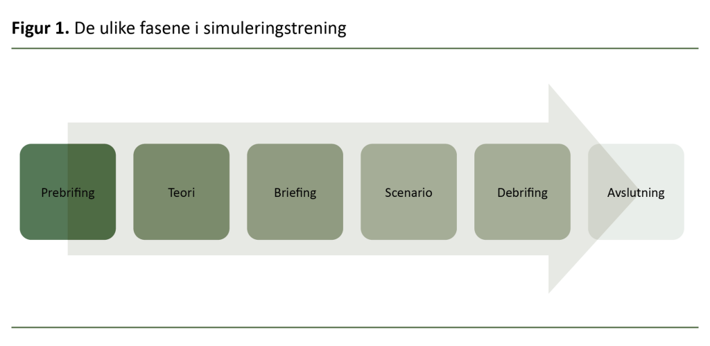 Figur 1. De ulike fasene i simuleringstrening