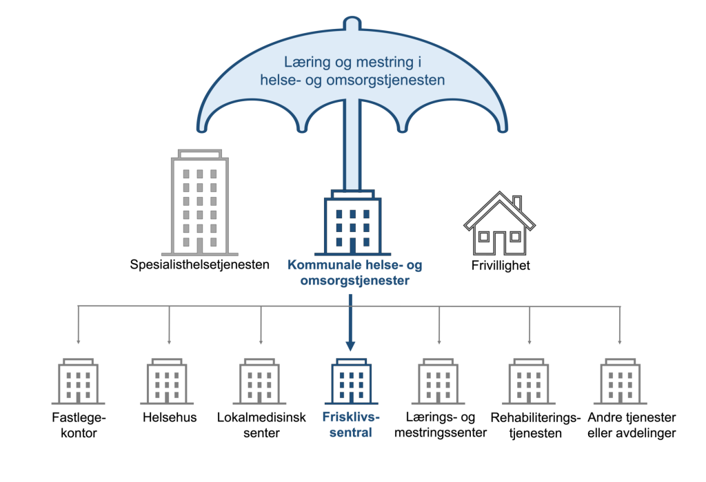 Figur 1. Frisklivssentral som arena for lærings- og mestringsvirksomhet