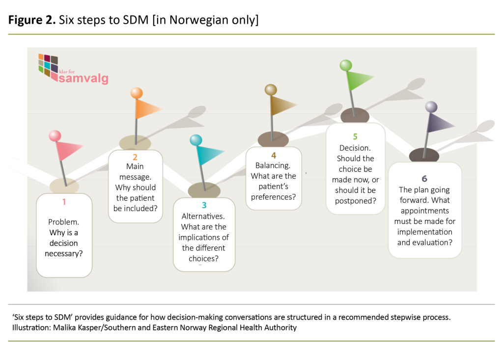 Figure 2. Six steps to SDM [in Norwegian only]