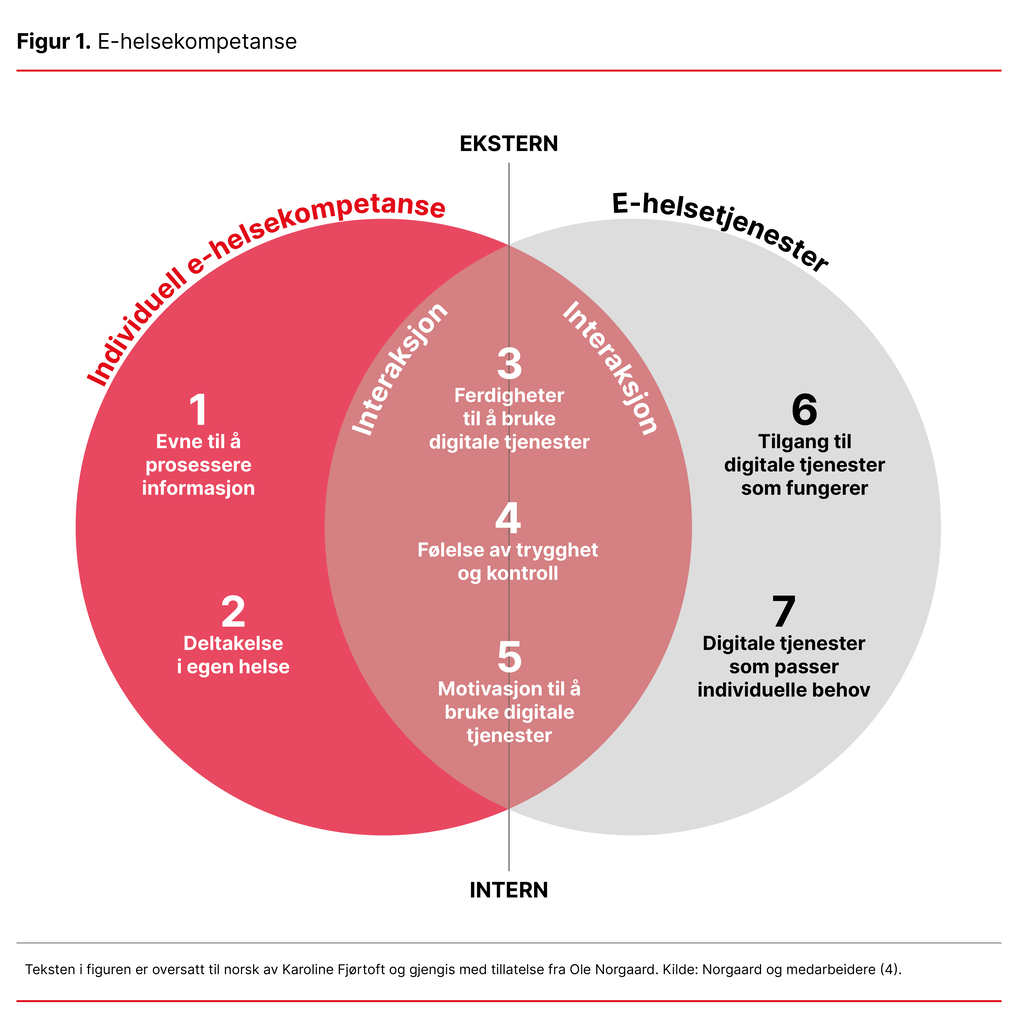 Figur 1. E-helsekompetanse Figur 1. E-helsekompetanse