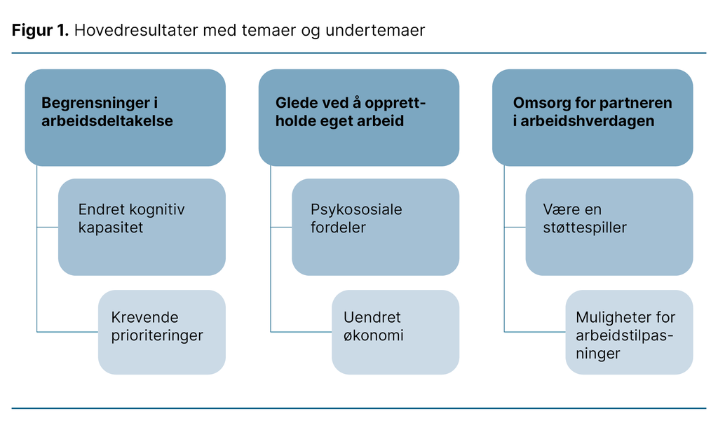 Figur 1. Hovedresultater med temaer og undertemaer Figur 1. Hovedresultater med temaer og undertemaer