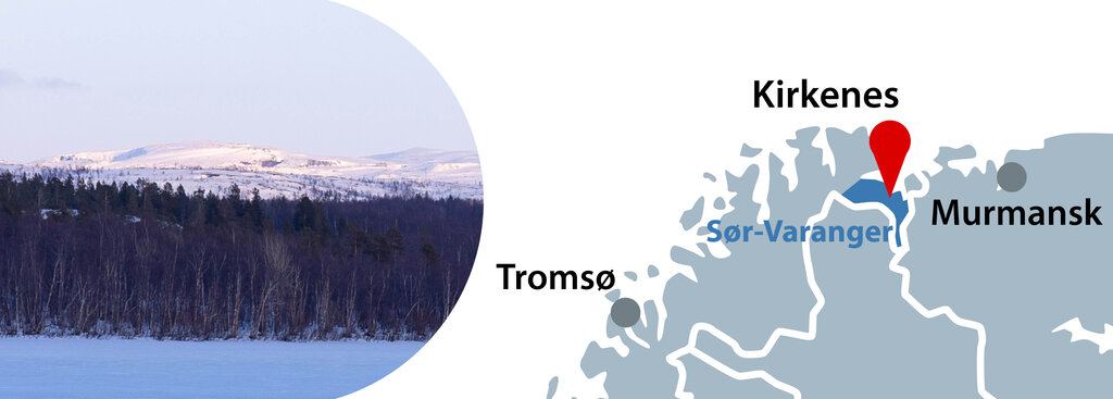 Kart over Sør-Varanger