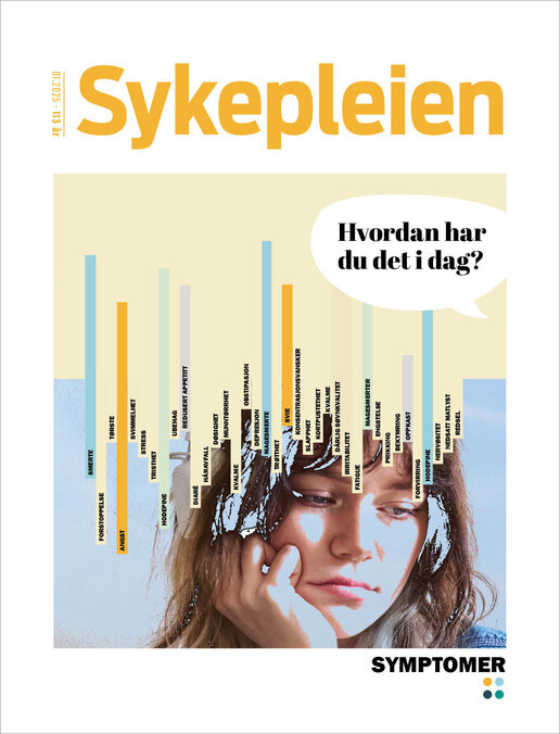 Forsiden til Sykepleiens temautgave Symptomer. Bilet viser forsiden til Sykepleiens temautgave Symptomer.