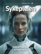Forsiden av Sykepleien nr. 5 2023 viser en robotsykepleier.