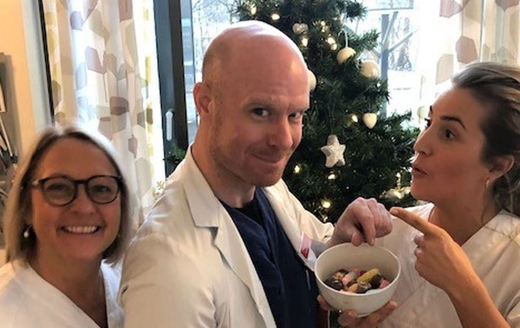 Siv Brevik, Magnus Amdam, Erika Hjort, St. Olavs hospital Bildet viser Siv Brevik, Magnus Amdam og Erika Hjort