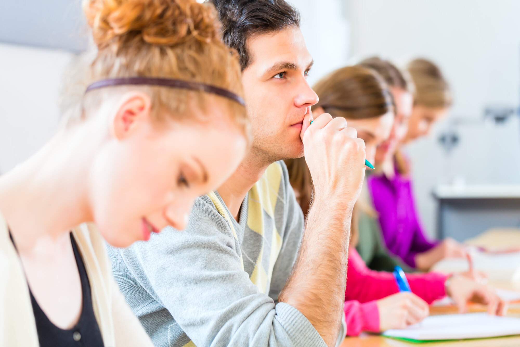 Studenter på forelesning/lesesal