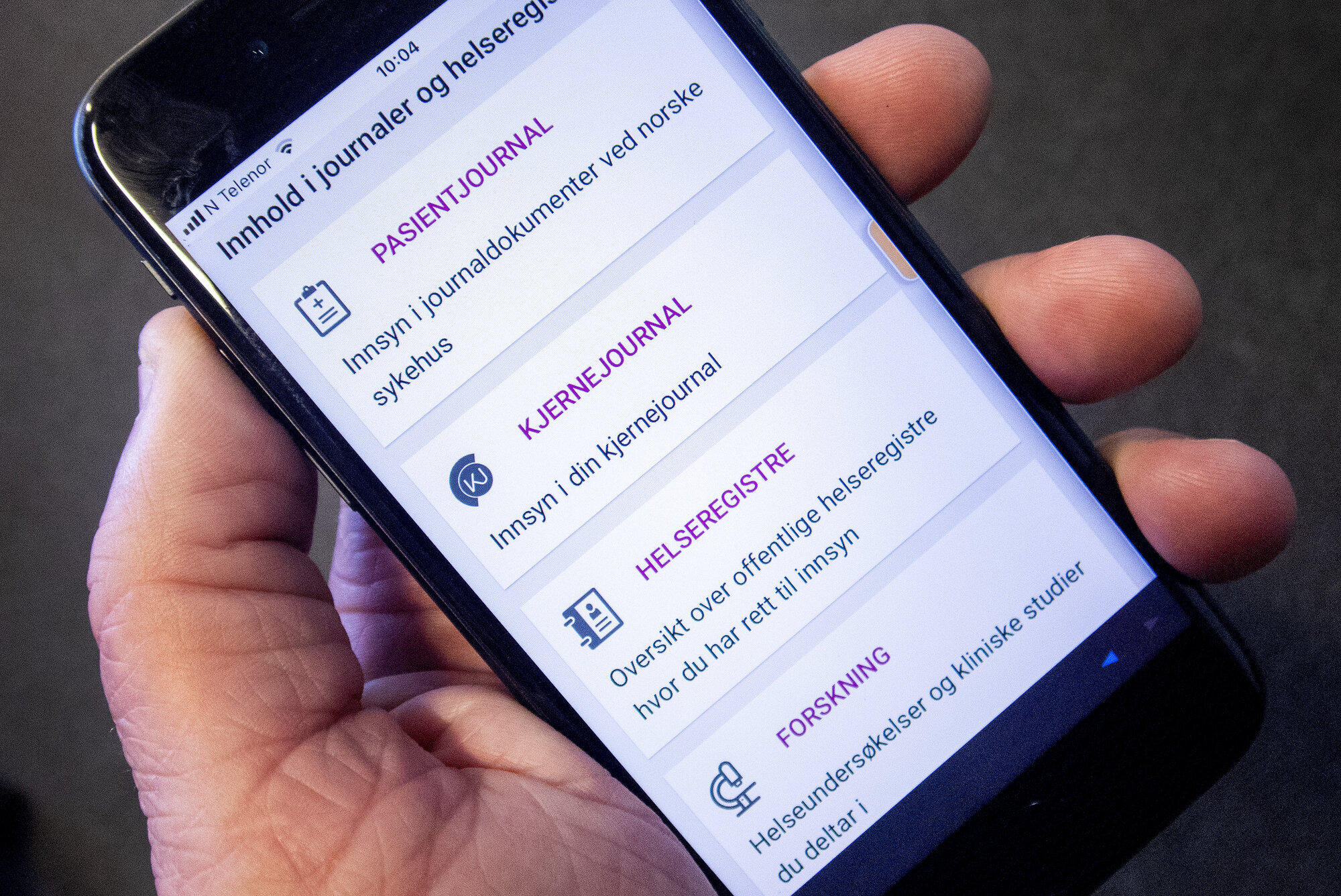 ehelse på mobiltelefon ehelse