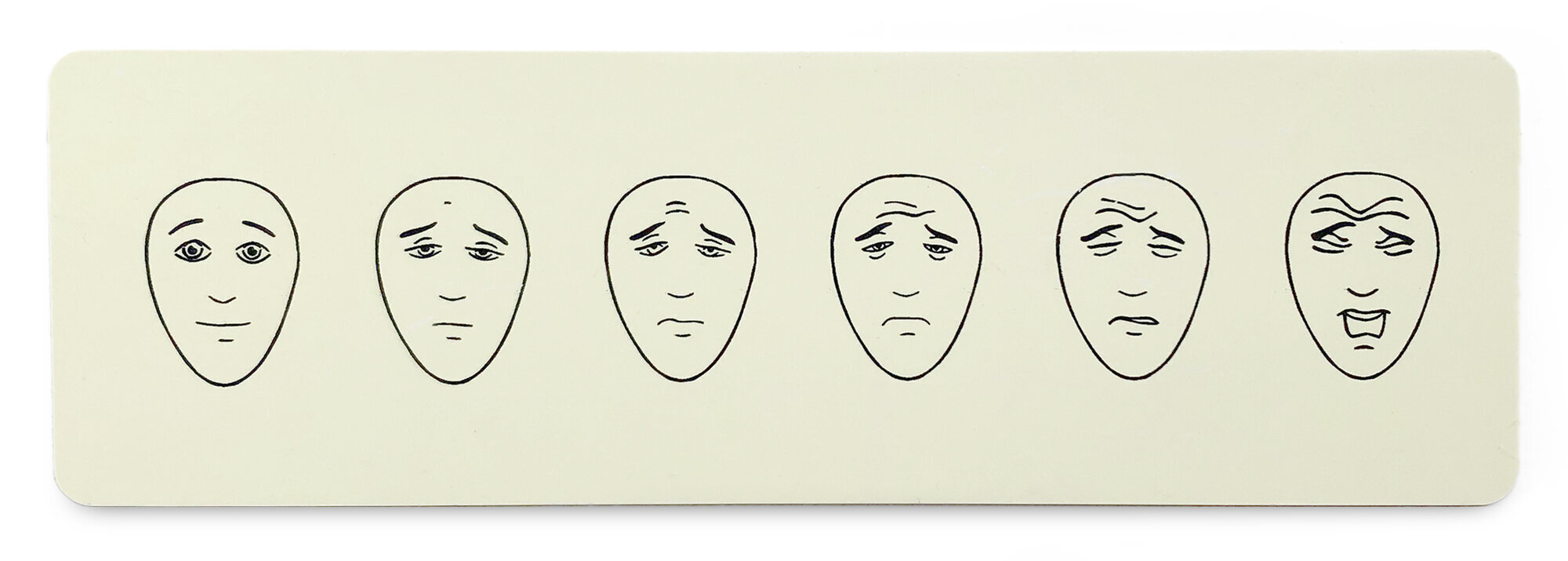 Ansiktsskala, smerteskala Bildet viser en ansiktsskala.