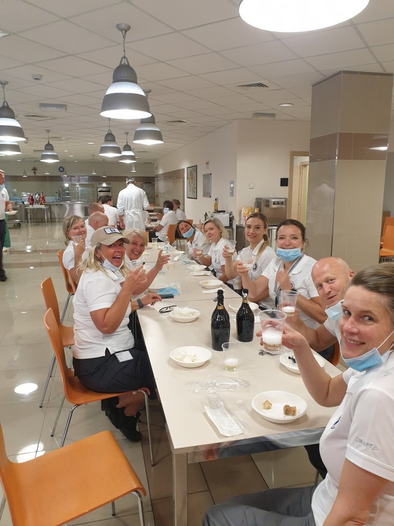 Medisinsk innsatsteam Bildet viser medisinsk innsatsteam som spiser lunsj.