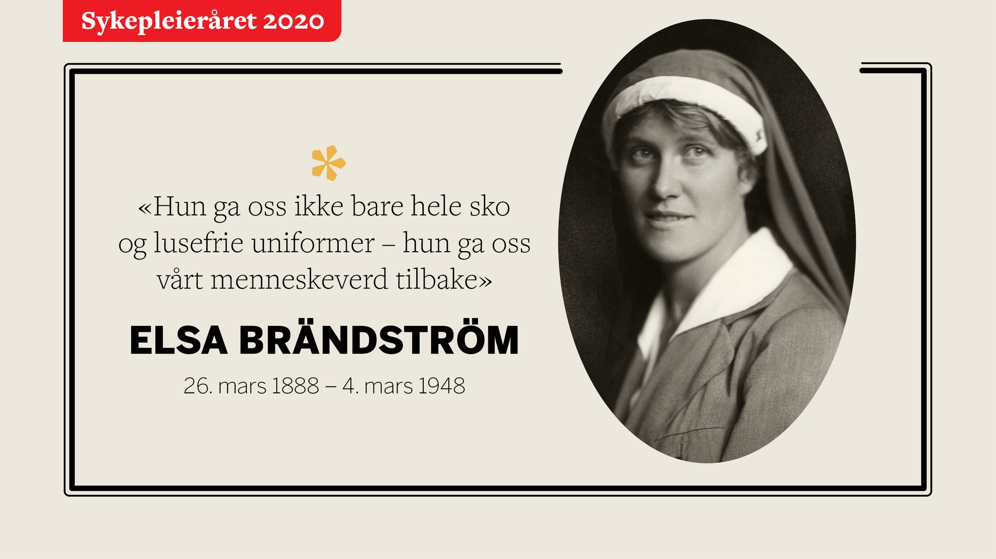 Elsa Brändström Fotomontasje Elsa Brändström