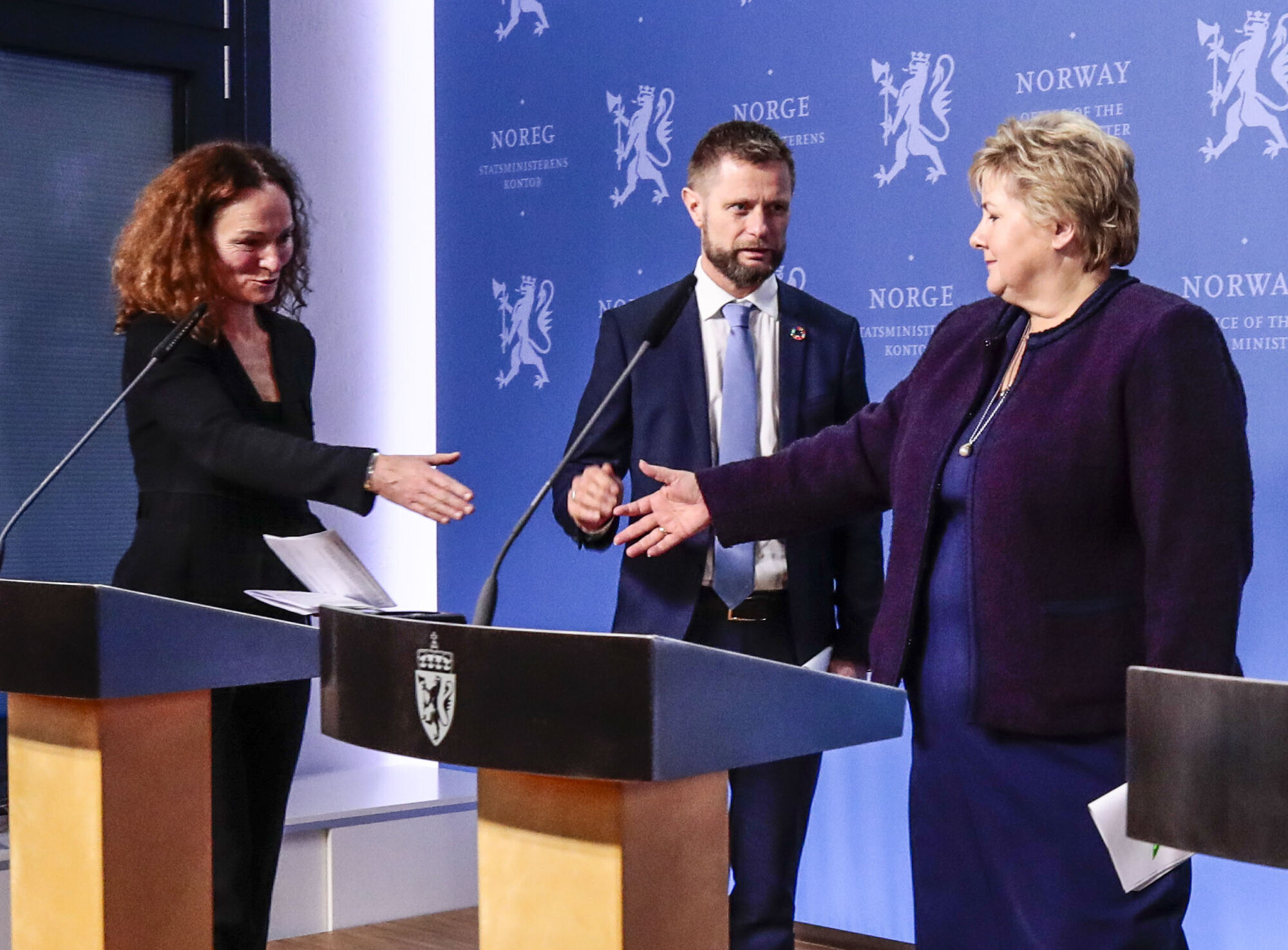 Camilla Stoltenberg, Bent Høie, Erna Solberg Bildet viser Camilla Stoltenberg, Bent Høie og Erna Solberg.