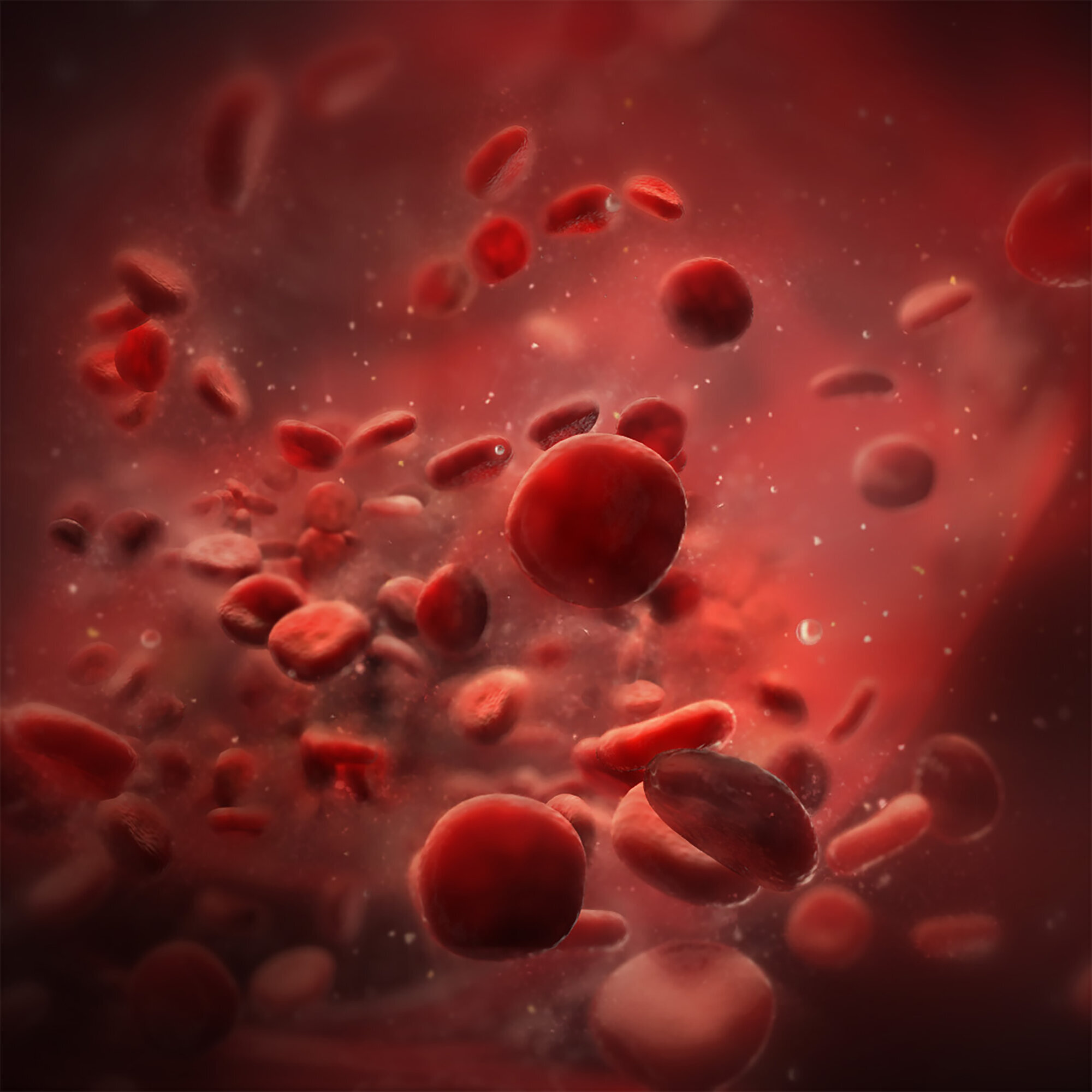 Hemoglobin, røde blodceller, blod Illustrasjonen viser hemoglobin.