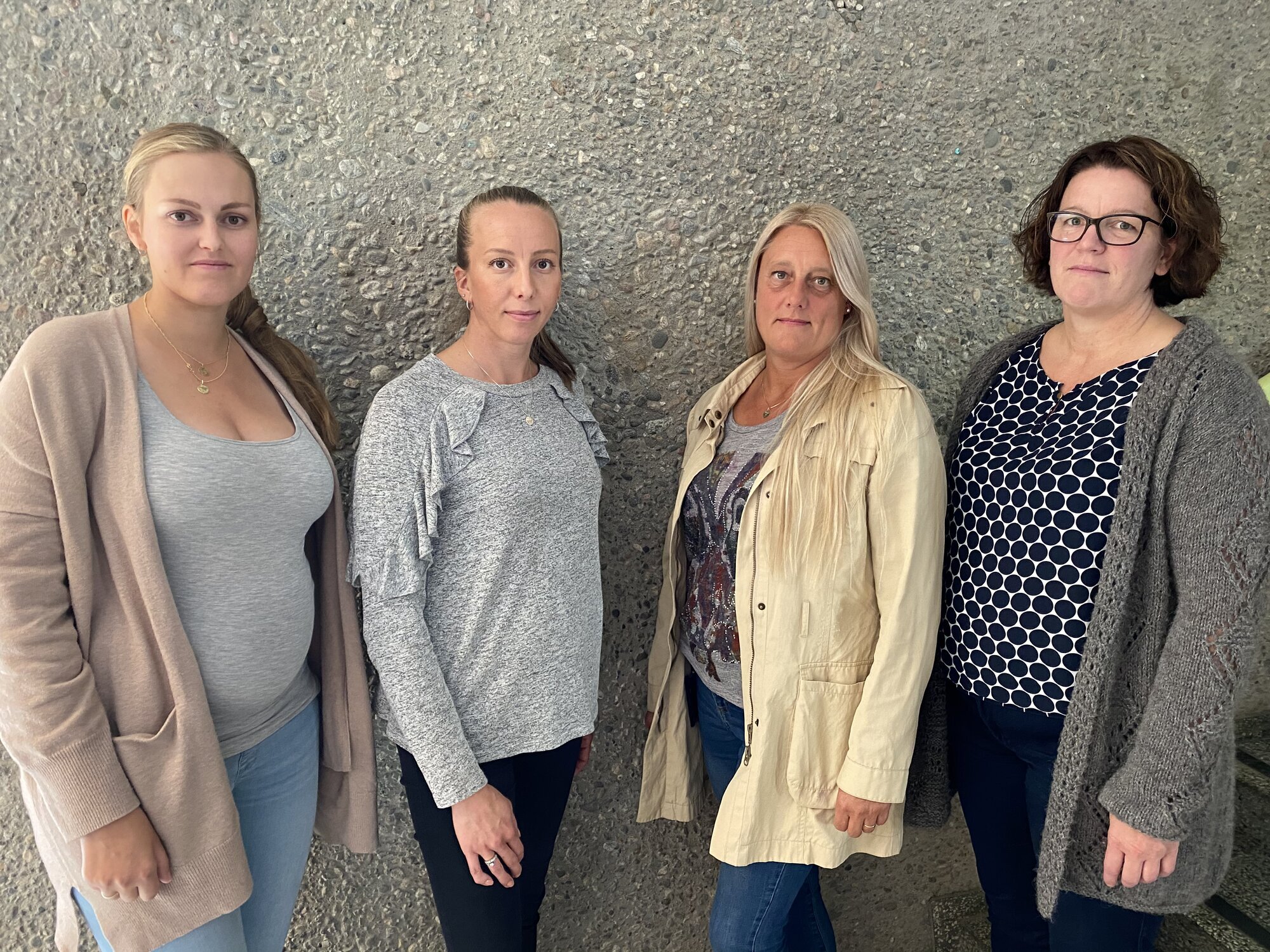 Maria Worren Vågsholm, Ann Christin Skrøder, Agnethe Karlsen og Elin Gunther Jensen. Saksøkte sykepleiere