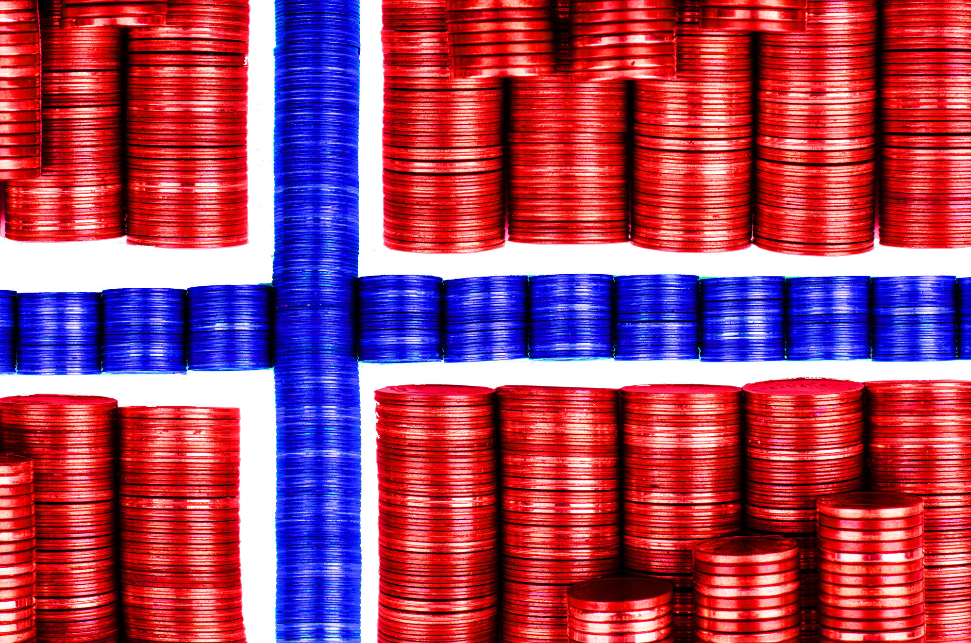 det norske flagg laget av penger bildet viser det norske flagg laget av penger