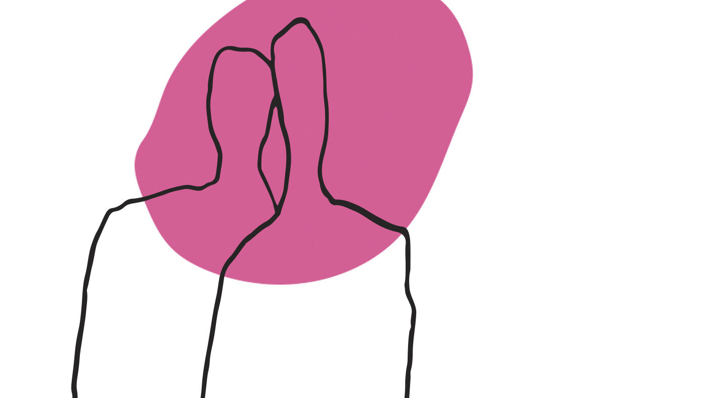 To mennesker som lener seg inntil hverandre To mennesker som lener seg inntil hverandre