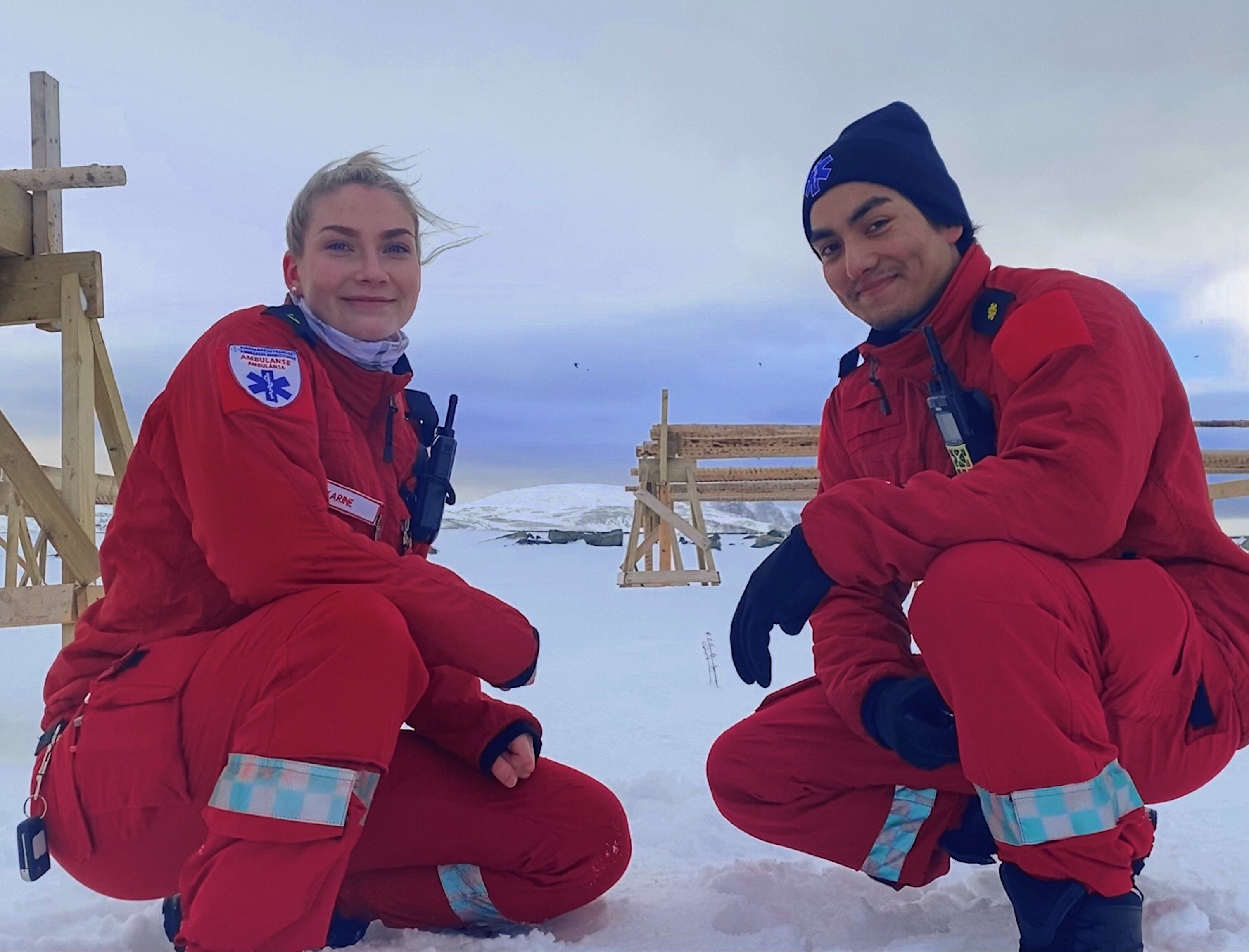 Ambulansetjenesten, Kjøllefjord Bildet viser Karine Larssen og Andreas Ingilæ
