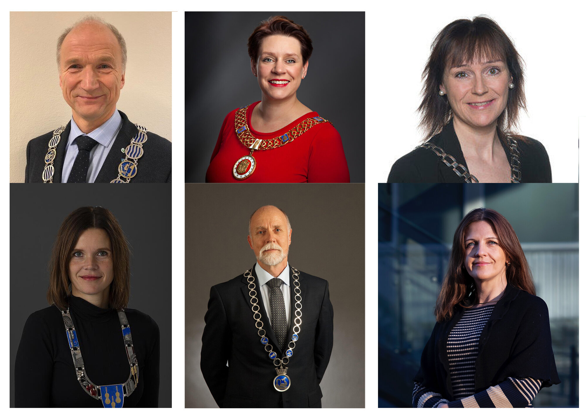 Ordførere Bildet viser fem ordførere