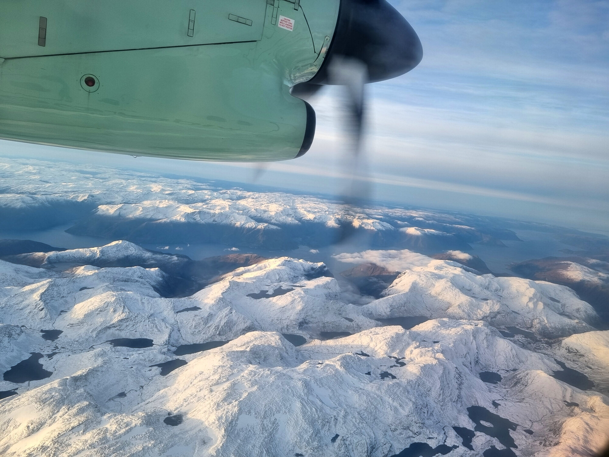 Utsikt fra fly vindu Utsikt fra fly vindu
