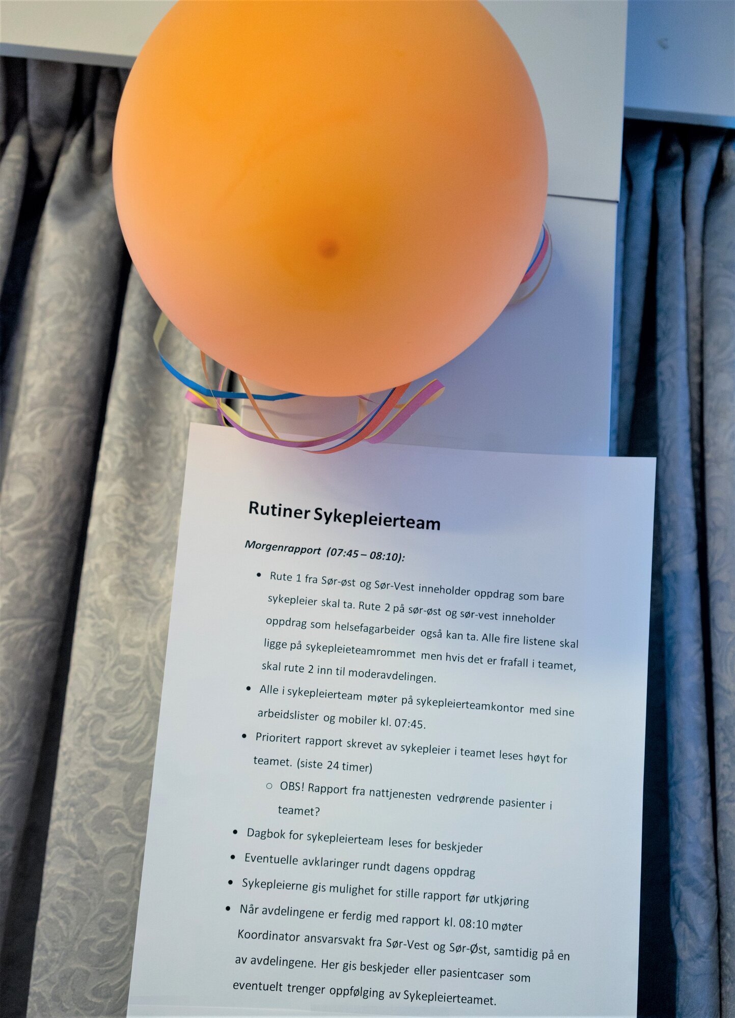 regler for sykepleierteamet bildet viser regler for sykepleierteamet