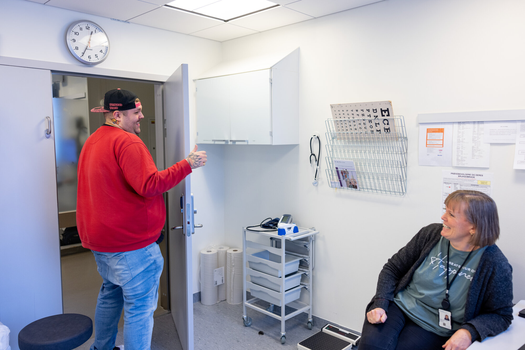 Ahus Bildet viser avslutningen på en konsultasjon på Ahus.