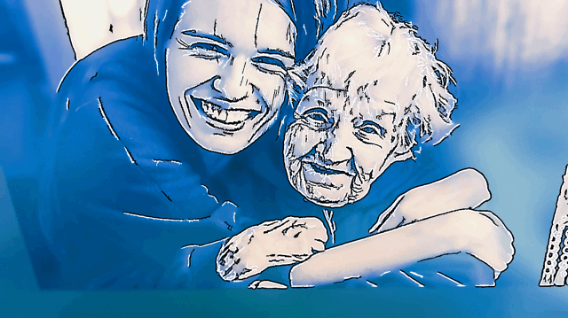 To kvinner bildet viser to kvinner