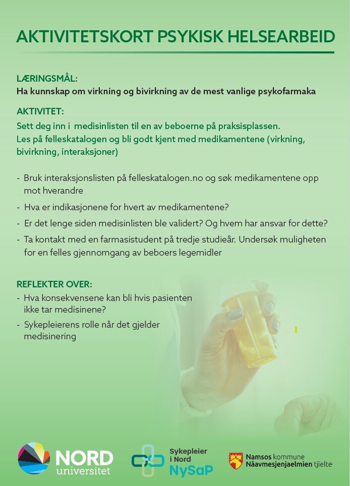 aktivitetskortet bildet viser aktivitetskortet