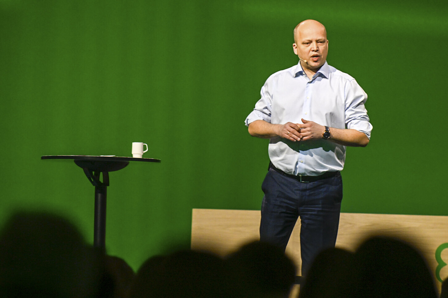 Trygve Slagsvold Vedum, Senterpartiet Bildet viser Trygve Slagsvold Vedum på talerstolen.