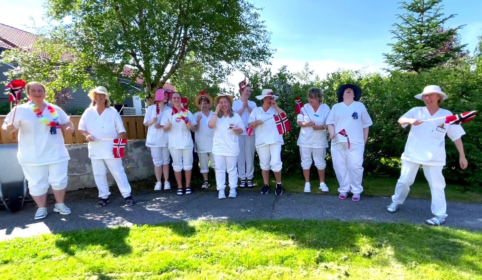 ansatte ved Mørkved sykehjem bildet viser ansatte ved Mørkved sykehjem