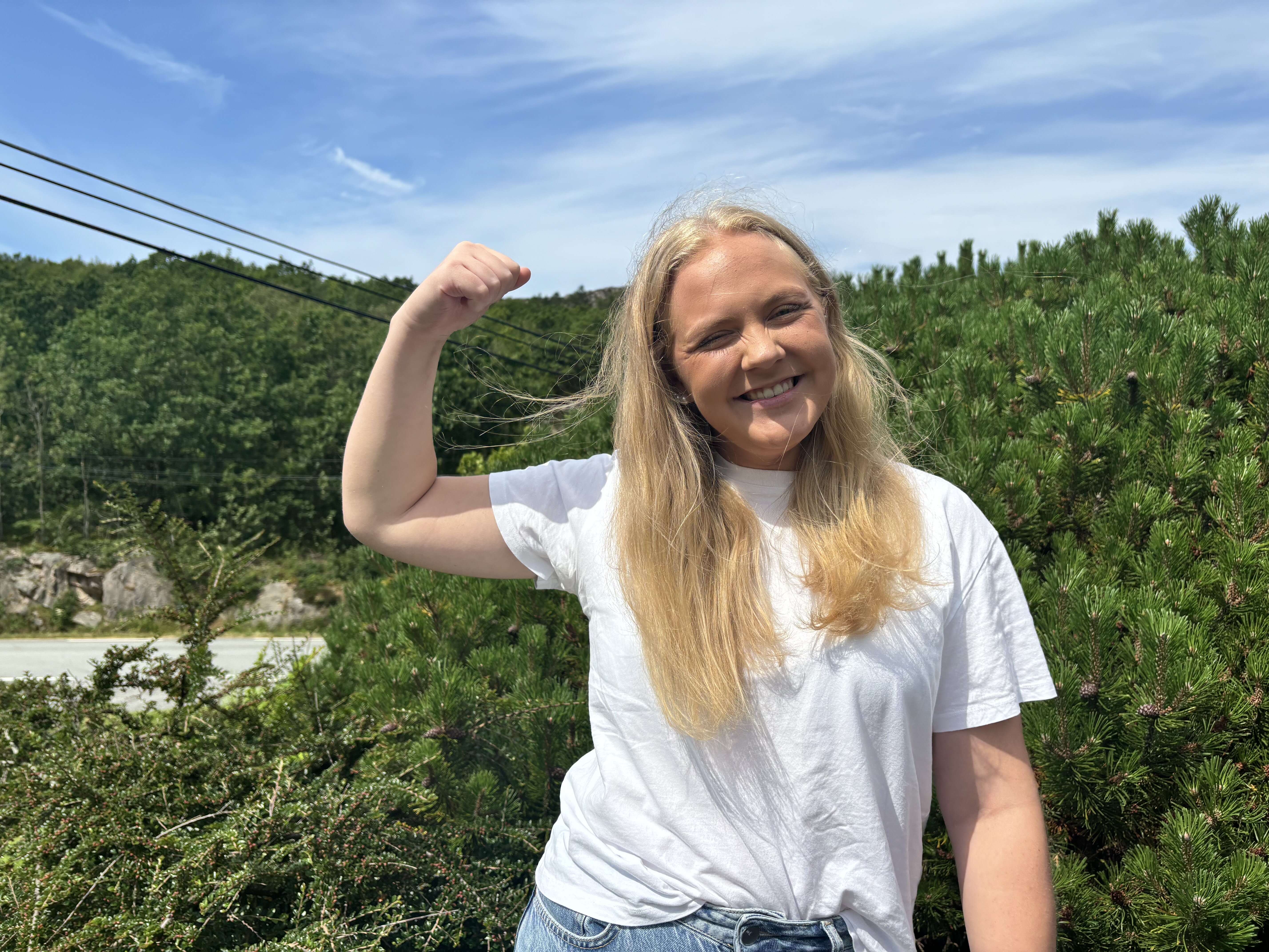 Bildet viser Marica Fjeldskår Johnsen som kom inn på sykepleierutdanningen