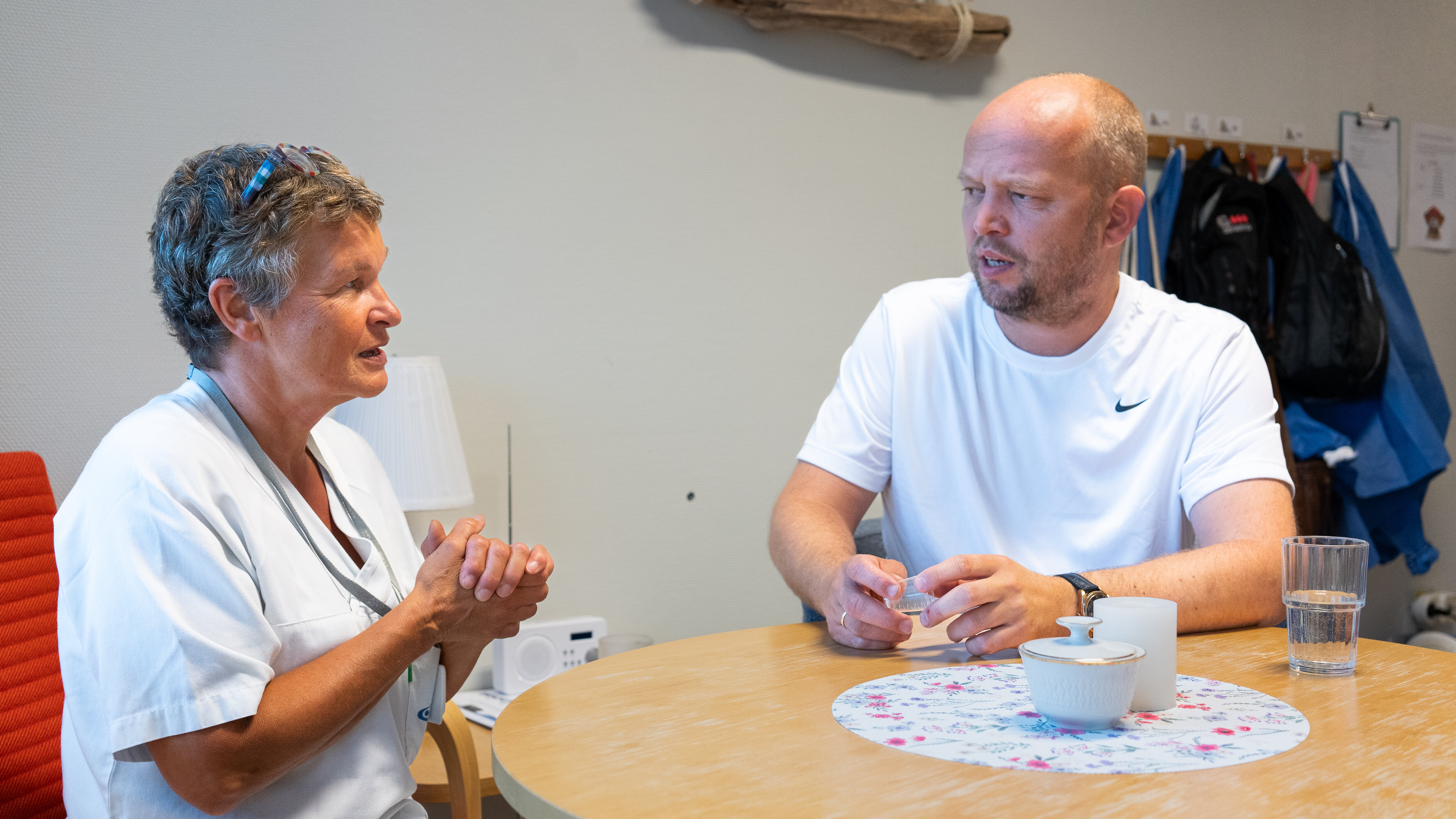 Anne Olaussen og Trygve Slagsvold Vedum bildet viser Anne Olaussen og Trygve Slagsvold Vedum