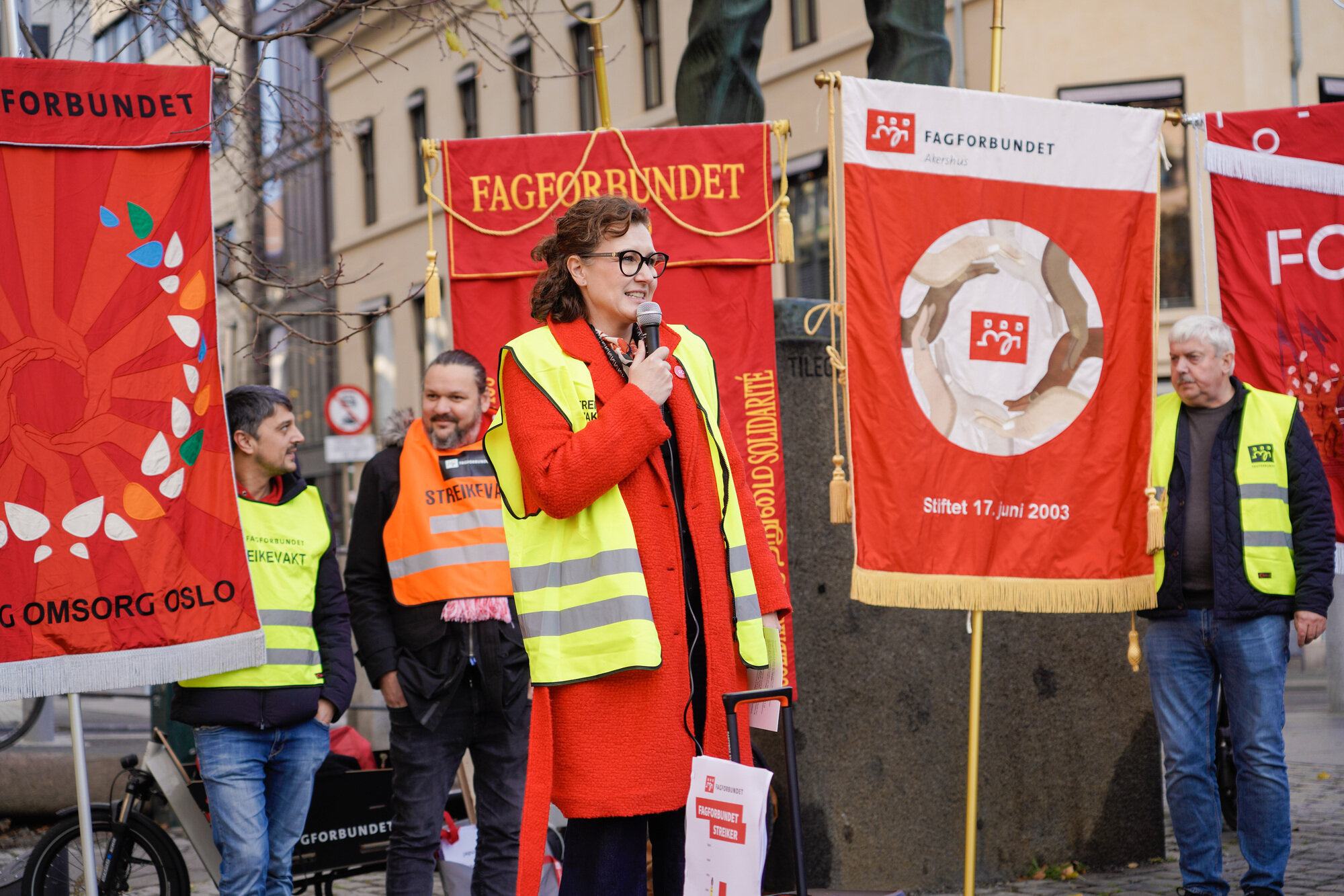 bildet av fanedemonstrasjon